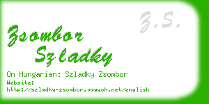 zsombor szladky business card